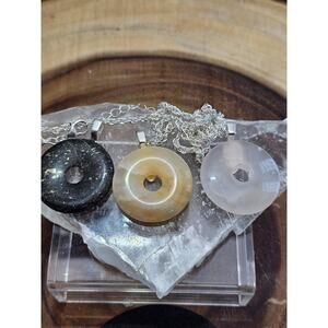 3 Ocean Jasper Pendants 1 set